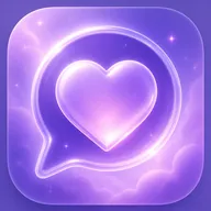 Joi AI -alustan abstrakti violetti kuvitus