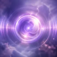 Lovescape AI -alustan abstrakti violetti kuvitus